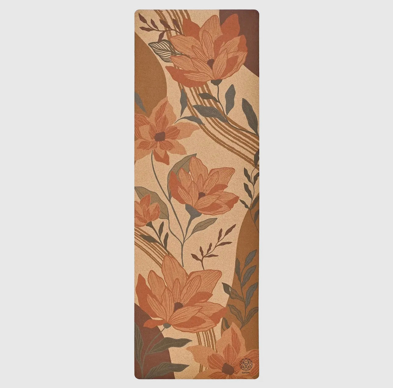 Garden of Flower Cork Yoga Mat | Non-Slip & Eco-Friendly | Strap Included Satori Concept Default Title Wellaine