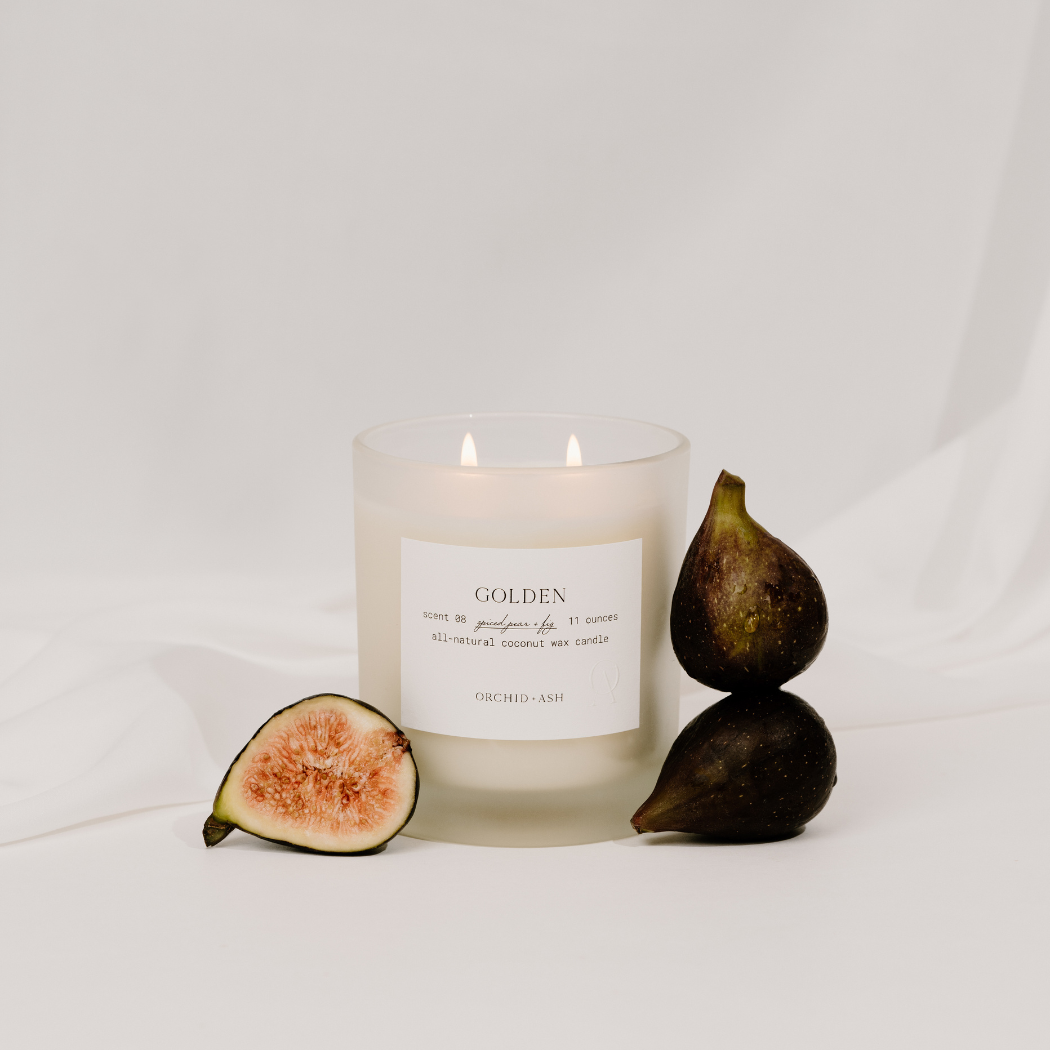 GOLDEN | Spiced Pear and Fig All Natural Coconut Wax Candle
