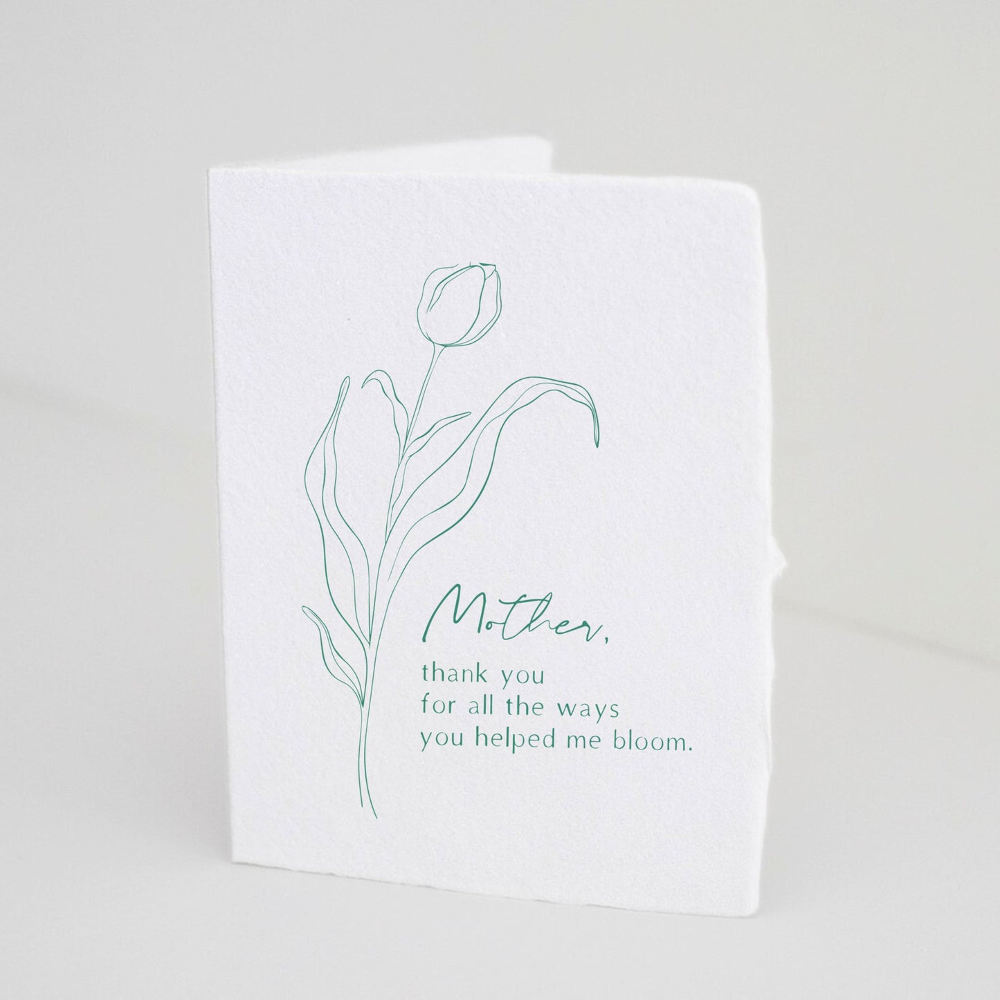 "Mother, You Helped Me Bloom" | Floral Thank You Greeting Card - Wellaine