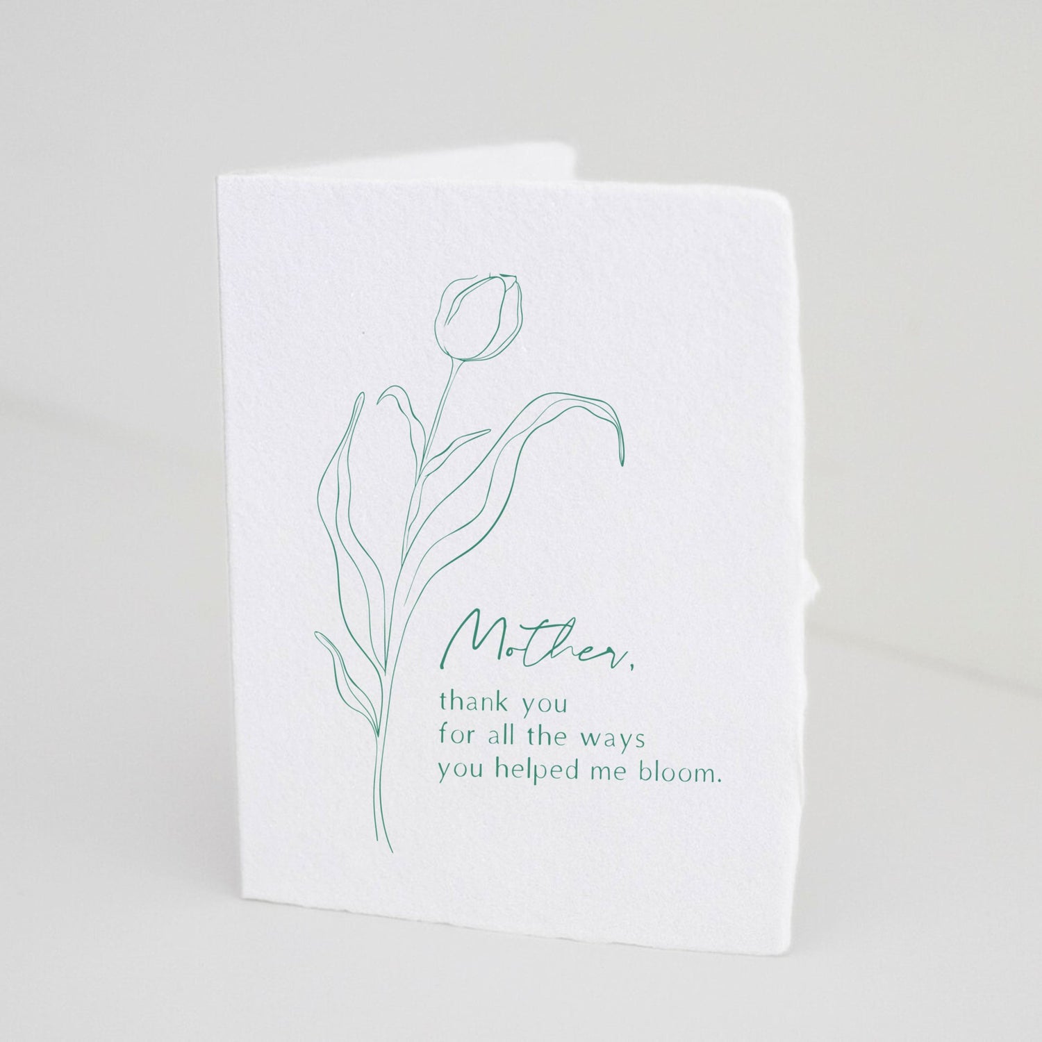 "Mother, You Helped Me Bloom" | Floral Thank You Greeting Card - Wellaine