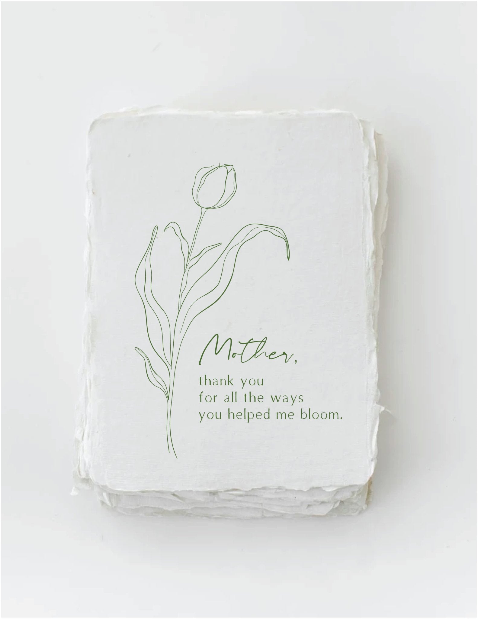 "Mother, You Helped Me Bloom" | Floral Thank You Greeting Card - Wellaine