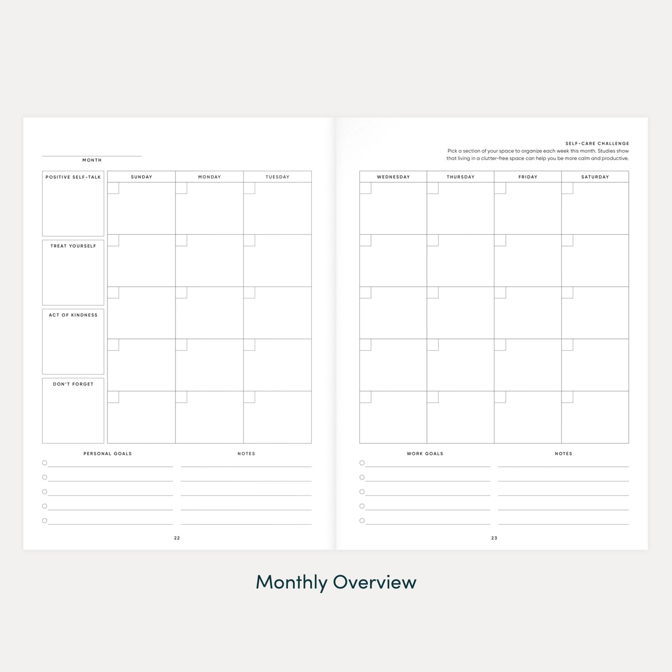 The Self Care Planner | Daily Edition | Sustainably Printed - Wellaine