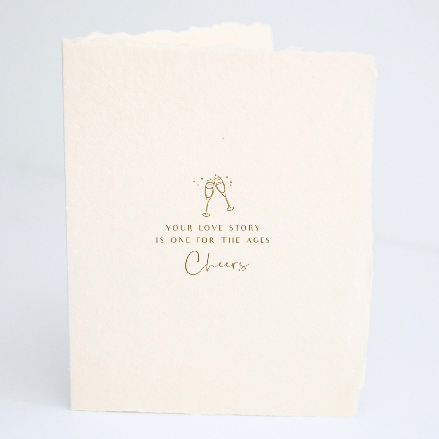 "Your Love is One for the Ages, Cheers" | Wedding Greeting Card - Wellaine